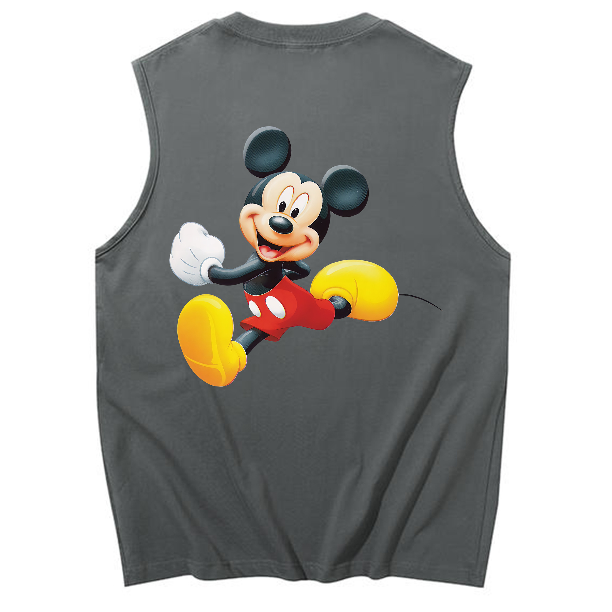 ミッキーマウス Mickey Mouse コットン100％タンクトップ（背面プリント）